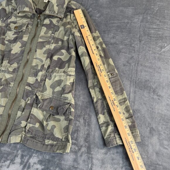 MIAMI Womens Jacket Size Small Green Camo Safari Anorak Zip Front - Picture 5 of 9